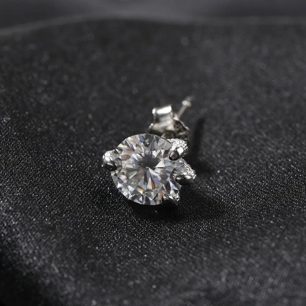 S925 silver moissanite dragon claw earrings - Blade & Thread
