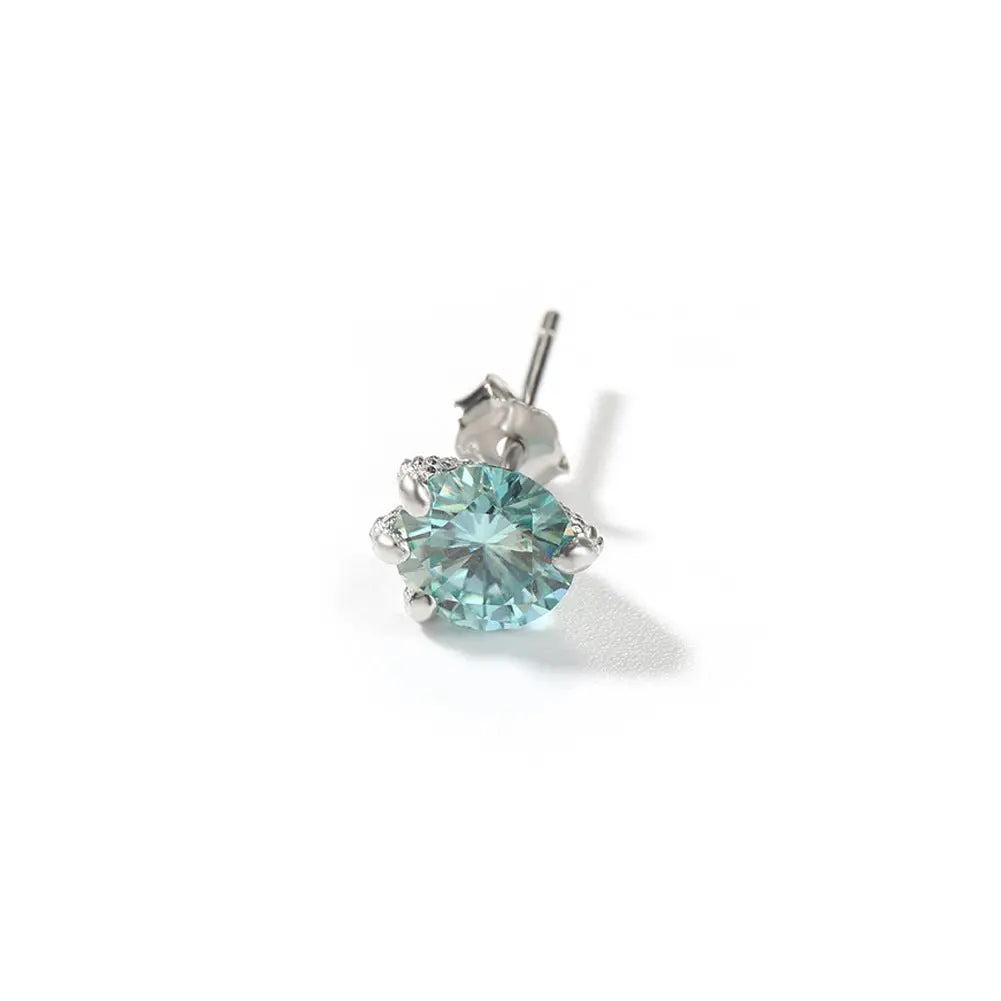 S925 silver moissanite dragon claw earrings - Blade & Thread