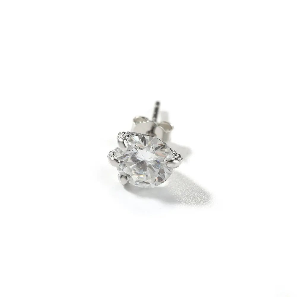 S925 silver moissanite dragon claw earrings - Blade & Thread