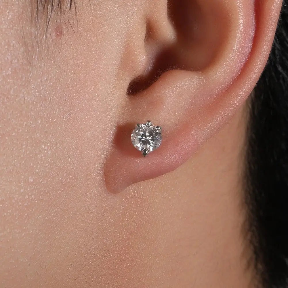 S925 silver moissanite dragon claw earrings - Blade & Thread
