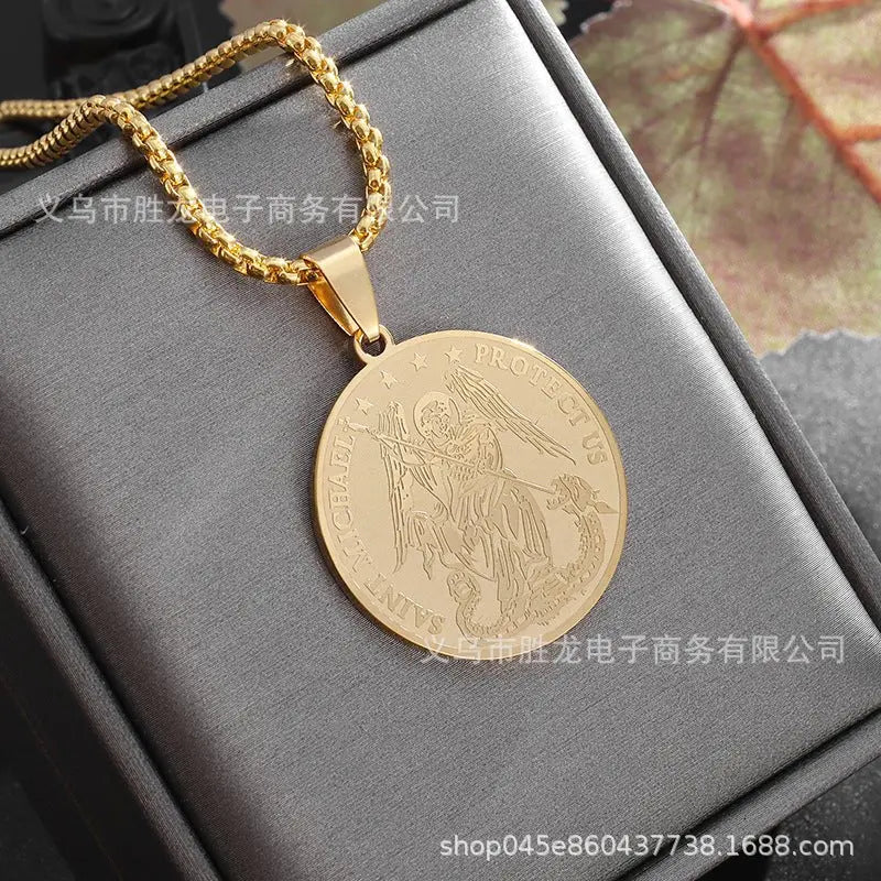 saint Christopher protect us necklace - Blade & Thread