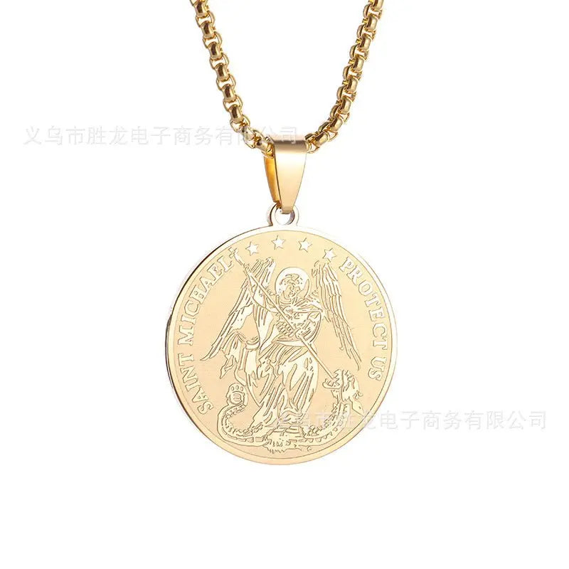 saint Christopher protect us necklace - Blade & Thread