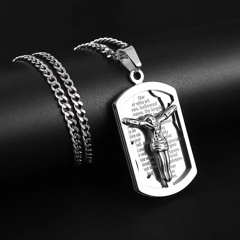 Saint St. Benedict Jesus Cross Pendant Necklace Christian Catholic Amulet - Blade & Thread