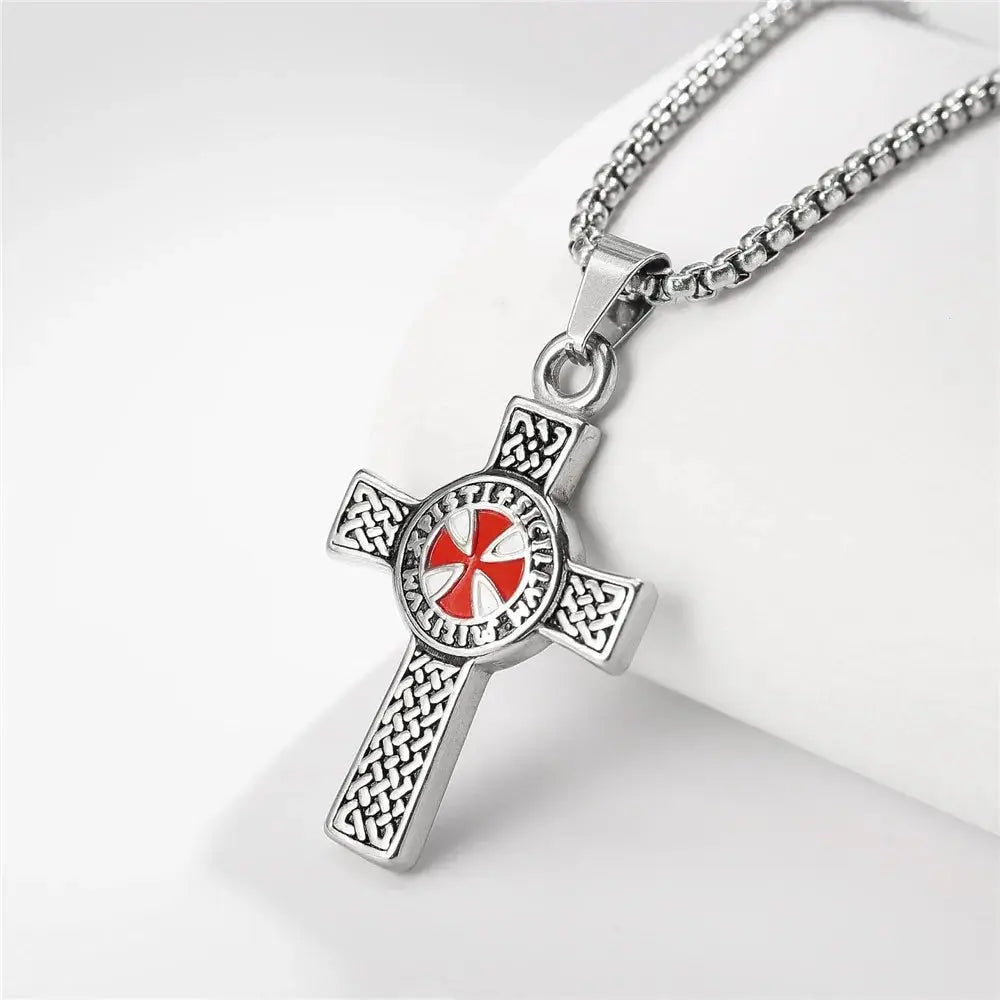 Saint St. Benedict Jesus Cross Pendant Necklace Christian Catholic Amulet - Blade & Thread