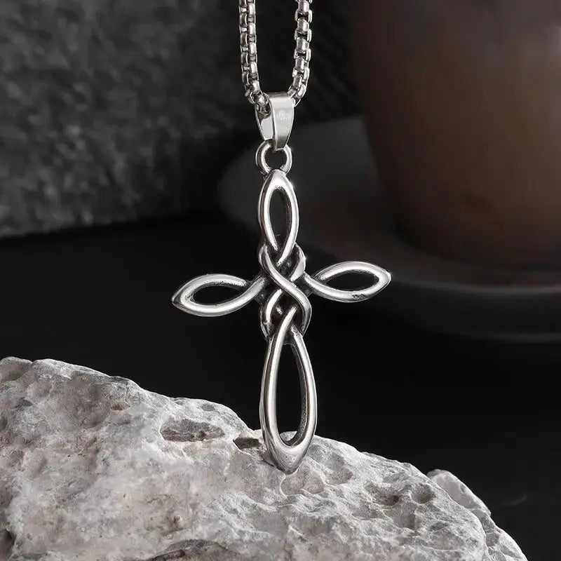 Saint St. Benedict Jesus Cross Pendant Necklace Christian Catholic Amulet - Blade & Thread