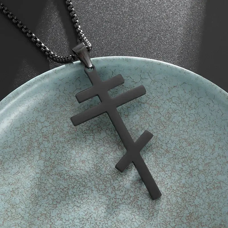 Saint St. Benedict Jesus Cross Pendant Necklace Christian Catholic Amulet - Blade & Thread