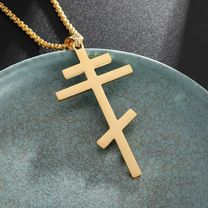 Saint St. Benedict Jesus Cross Pendant Necklace Christian Catholic Amulet - Blade & Thread