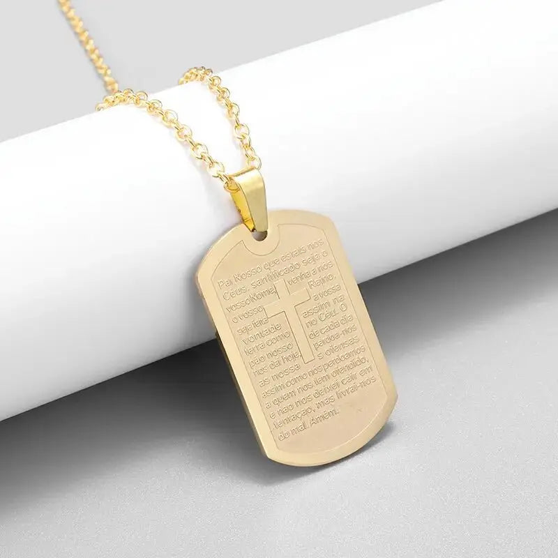 Saint St. Benedict Jesus Cross Pendant Necklace Christian Catholic Amulet - Blade & Thread
