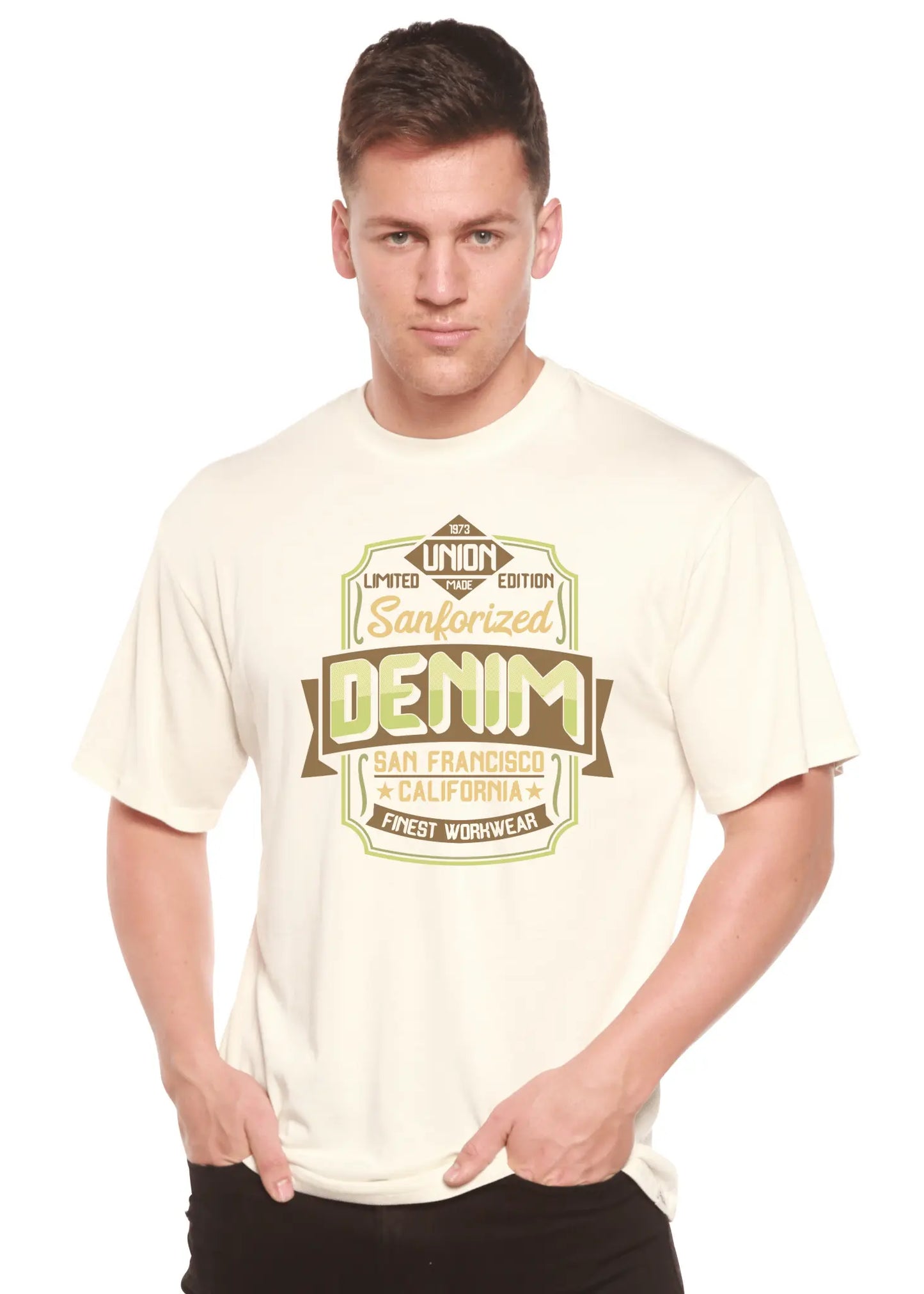 Sanforized Denim Men's Bamboo Viscose/Organic Cotton Short Sleeve Graphic T-Shirt - Blade & Thread