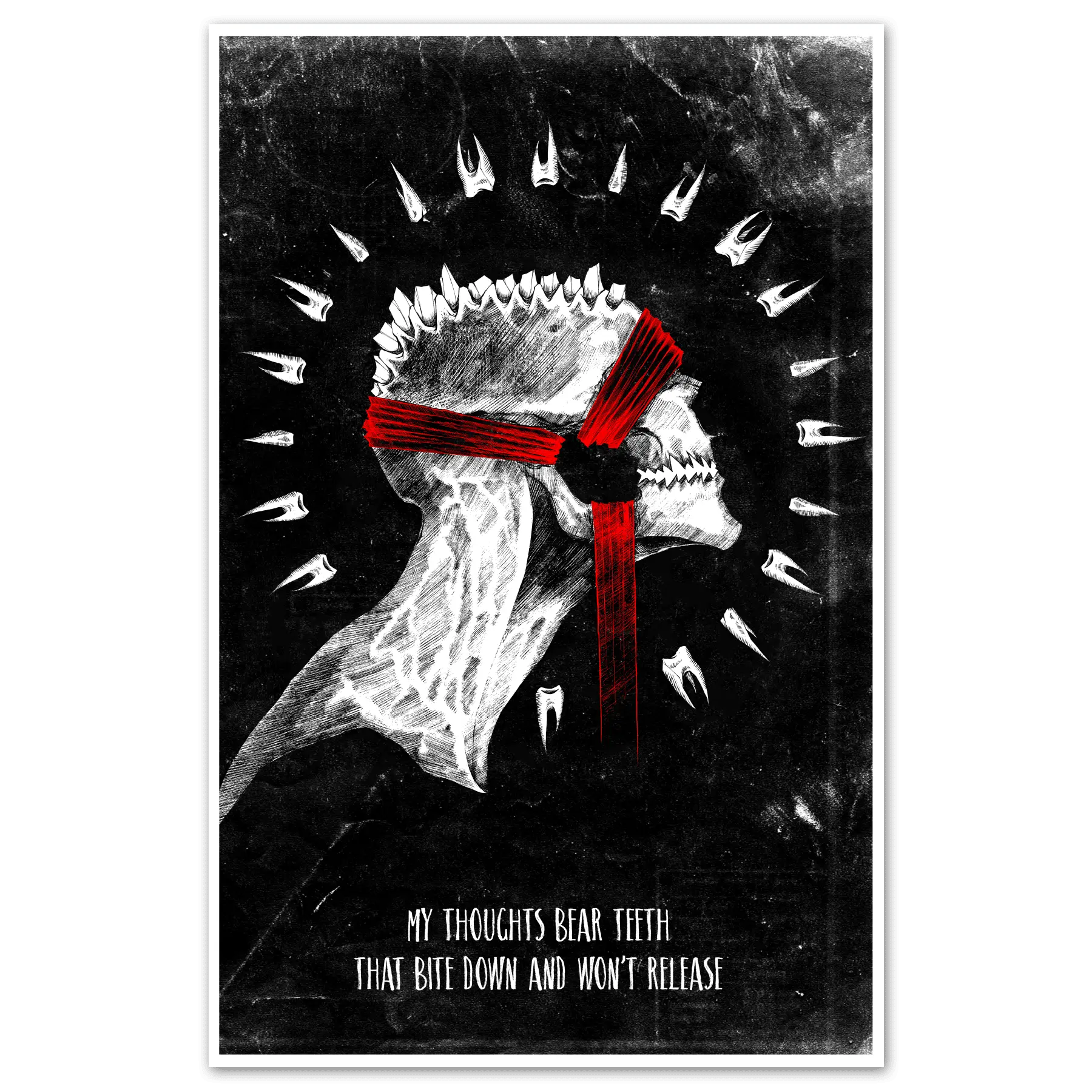 Saw Tooth Print - Blade & Thread