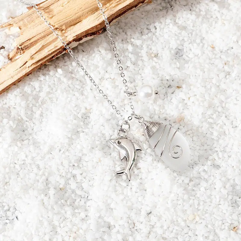 sea glass necklace - Blade & Thread