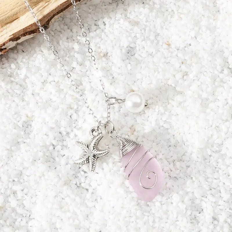 sea glass necklace - Blade & Thread