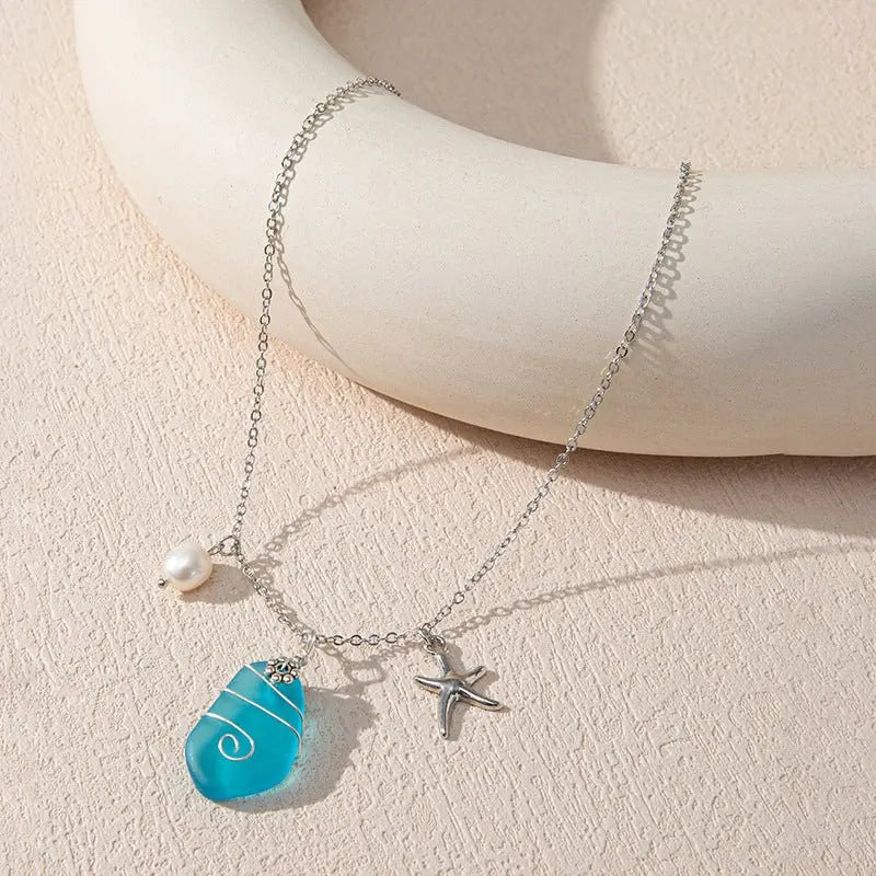 sea glass necklace - Blade & Thread