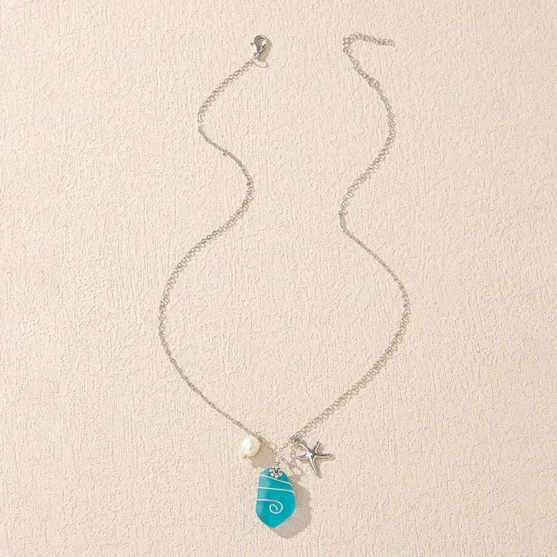 sea glass necklace - Blade & Thread
