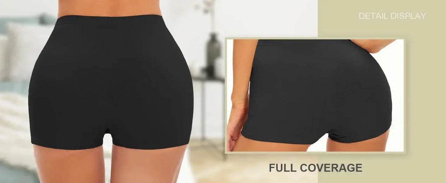 Seamless Boxers Panties Underwear Low Waist Solid Color Breathable Boyshorts - Blade & Thread