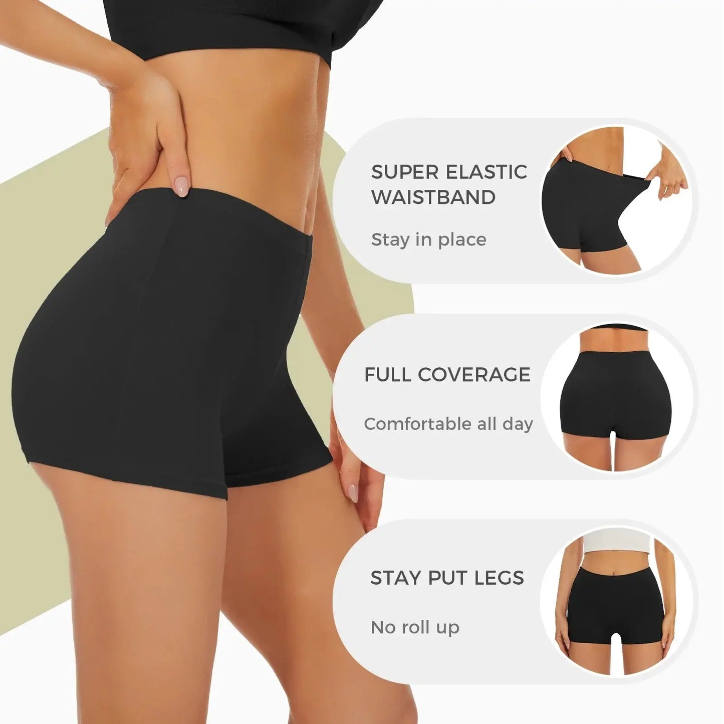 Seamless Boxers Panties Underwear Low Waist Solid Color Breathable Boyshorts - Blade & Thread