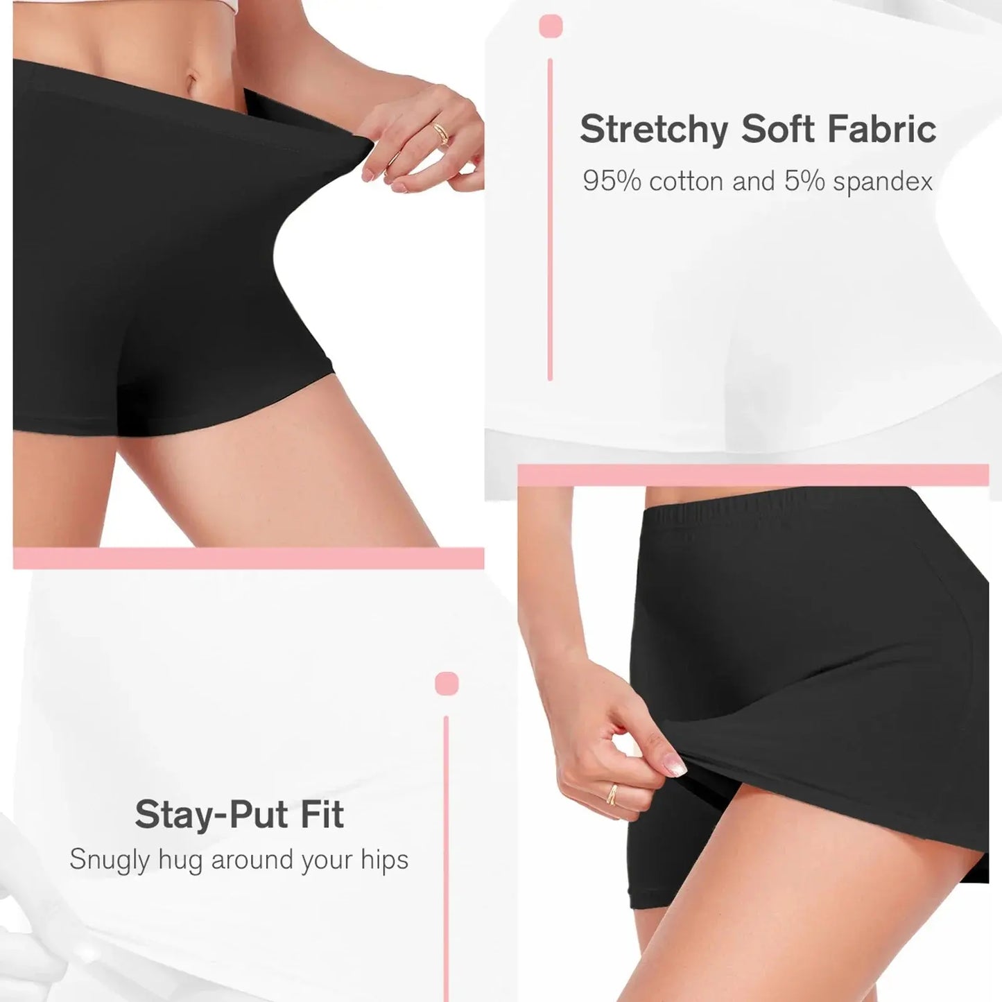 Seamless Boxers Panties Underwear Low Waist Solid Color Breathable Boyshorts - Blade & Thread