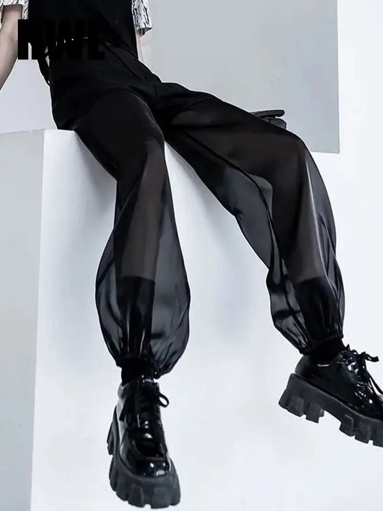 Semi-perspective Cargo Pants Women Summer Niche Large Pockets Stitching Pants - Blade & Thread