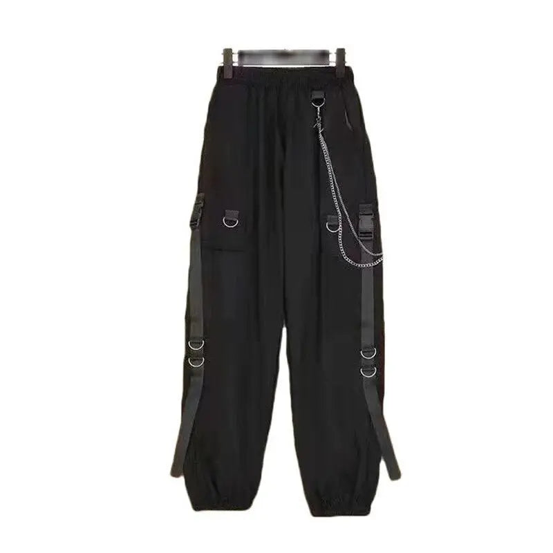Semi-perspective Cargo Pants Women Summer Niche Large Pockets Stitching Pants - Blade & Thread