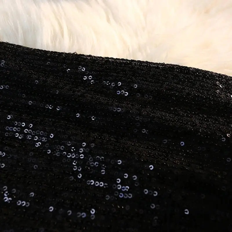 Sequin Long Skirt Women Summer High Waist Elastic Wraps Skirts Female Fashion Elegant - Blade & Thread