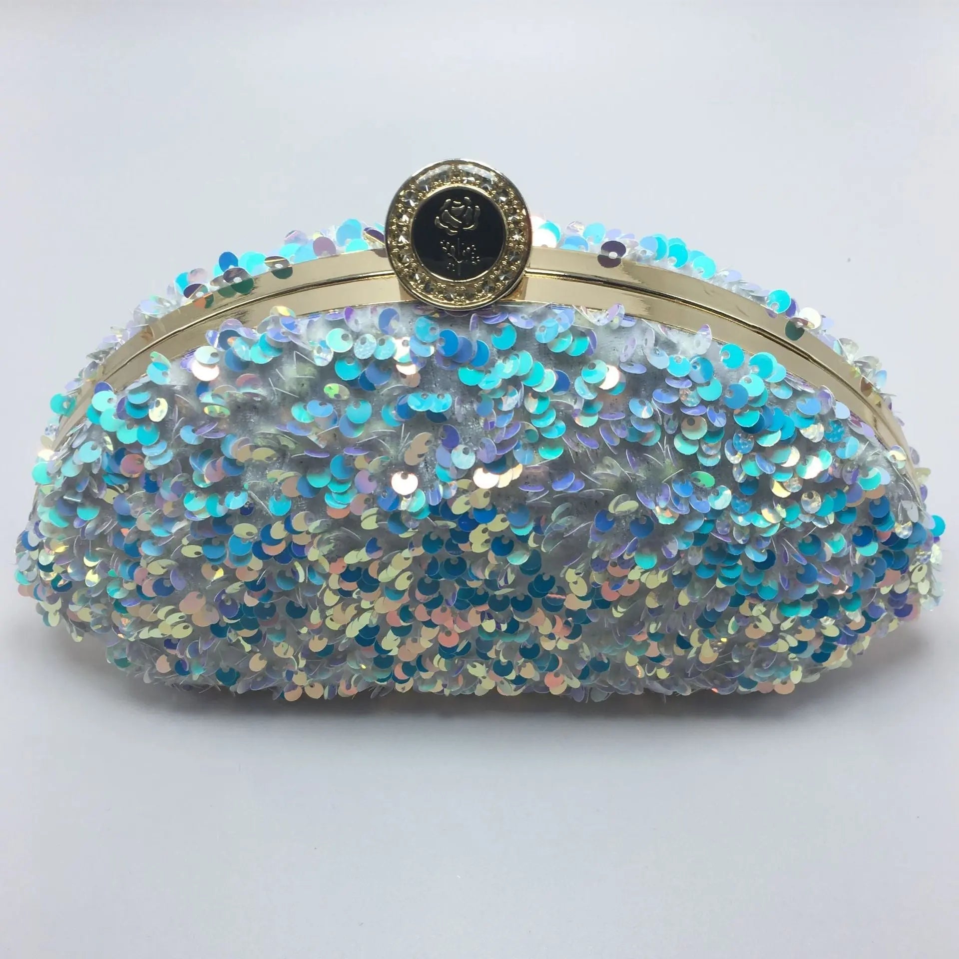 Sequined laser iridescent multi-color fashionable cosmetic bags - Blade & Thread