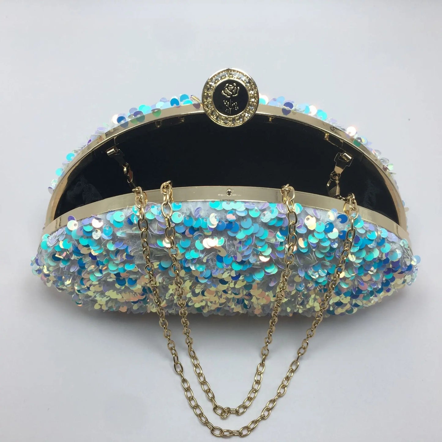 Sequined laser iridescent multi-color fashionable cosmetic bags - Blade & Thread