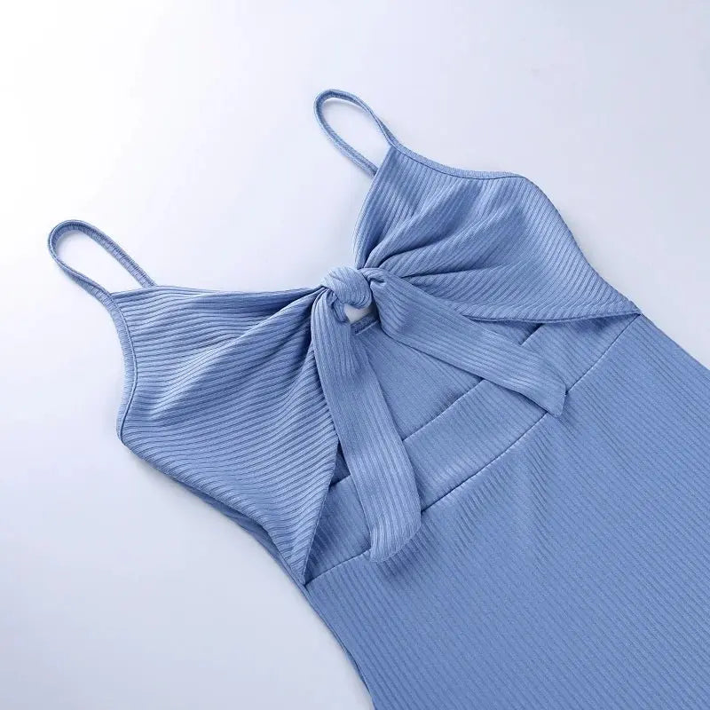 Sexy Backless Long Dress Fashion Women Bandage Cut Out Split Bodycon Dress - Blade & Thread