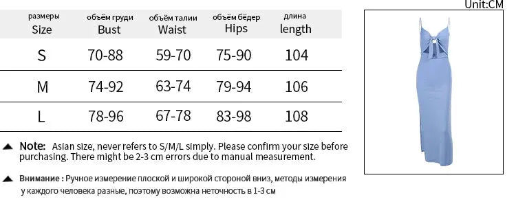 Sexy Backless Long Dress Fashion Women Bandage Cut Out Split Bodycon Dress - Blade & Thread