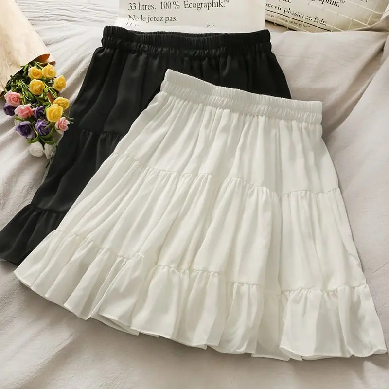 Sexy High Waist Slim Pleated A Line Mini Skirts Casual Short Skirt Alt Clothes Female - Blade & Thread