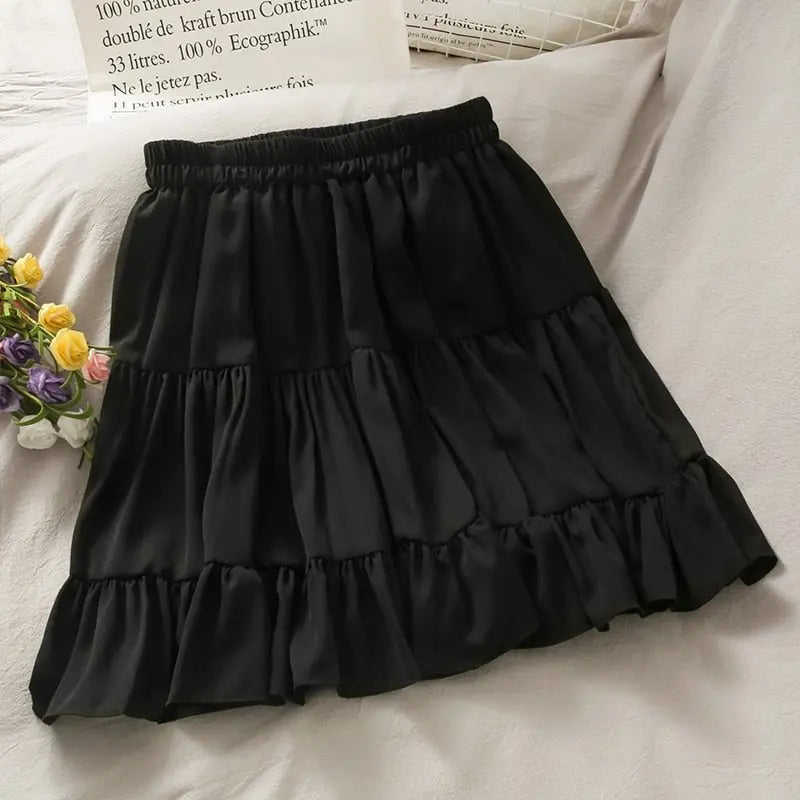 Sexy High Waist Slim Pleated A Line Mini Skirts Casual Short Skirt Alt Clothes Female - Blade & Thread