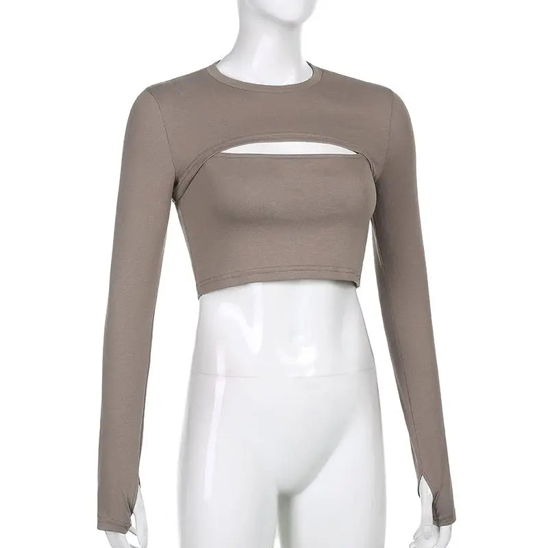 Sexy Hollow Knit Top Sweater Women Party Navel Slim Ribbed Summer Lady Shirts - Blade & Thread