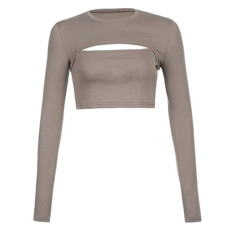 Sexy Hollow Knit Top Sweater Women Party Navel Slim Ribbed Summer Lady Shirts - Blade & Thread