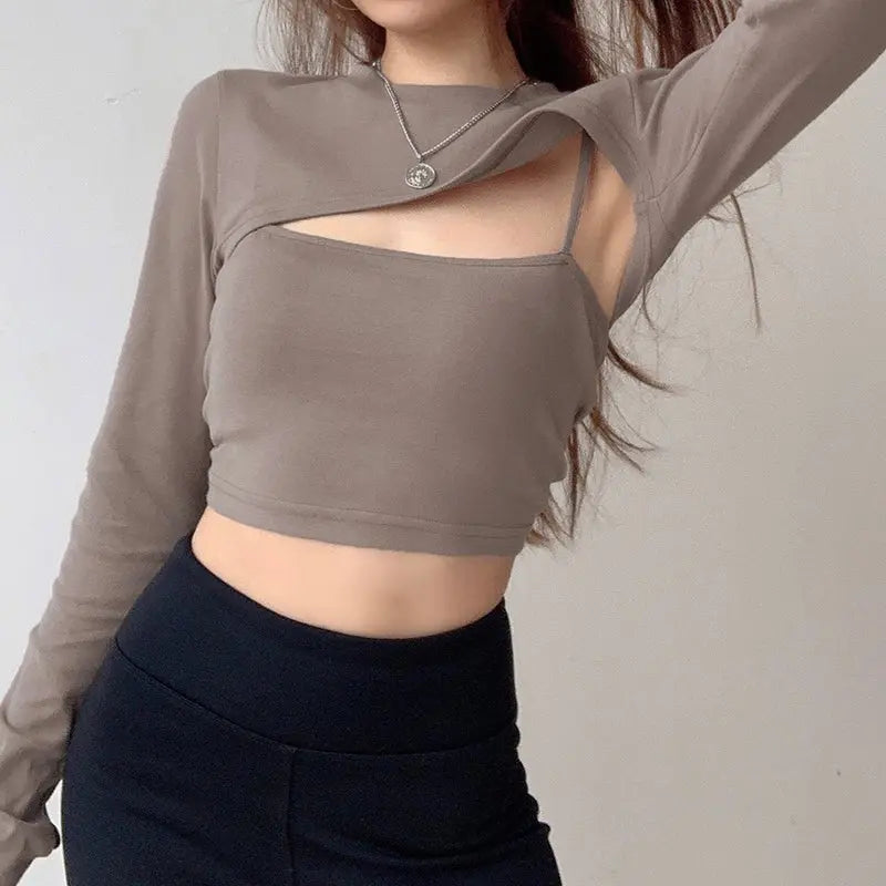 Sexy Hollow Knit Top Sweater Women Party Navel Slim Ribbed Summer Lady Shirts - Blade & Thread