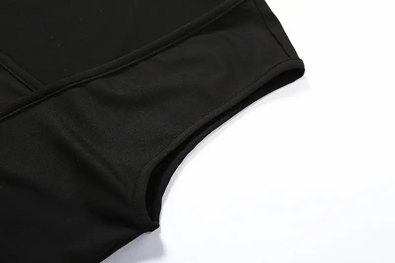 Sexy Hollow Women's Jumpsuit Round Neck Black Slim Fit All-match Thin Rompers Summer 2022 - Blade & Thread