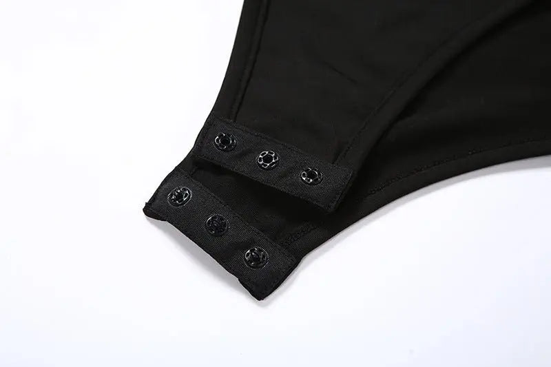 Sexy Hollow Women's Jumpsuit Round Neck Black Slim Fit All-match Thin Rompers Summer 2022 - Blade & Thread