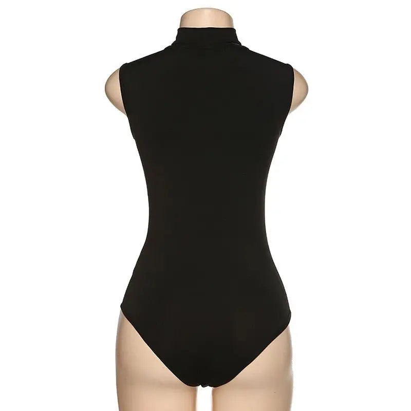 Sexy Hollow Women's Jumpsuit Round Neck Black Slim Fit All-match Thin Rompers Summer 2022 - Blade & Thread