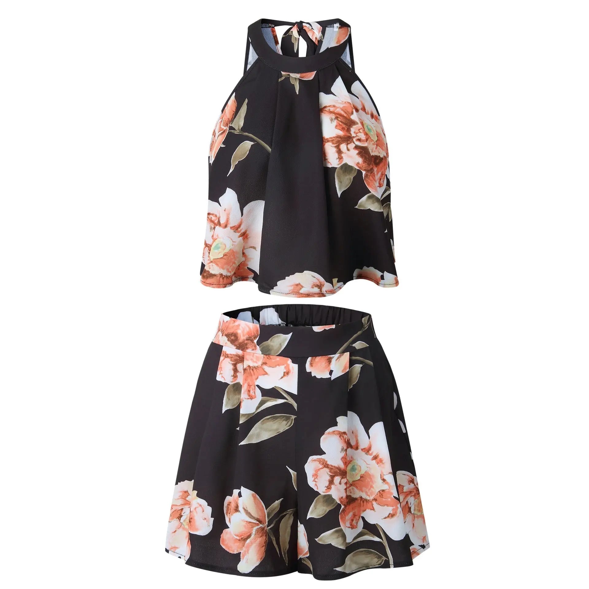 Sexy Jumpsuit For Women Loose Cause Boho Floral Female Rompers Beach Shorts Sets - Blade & Thread
