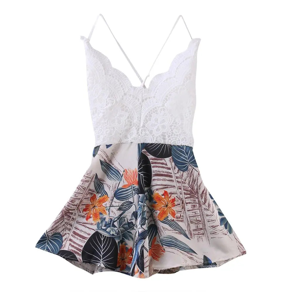 Sexy V-Neck Sleeveless Jumpsuit Women Backless Bodycon Party Casual Romper - Blade & Thread