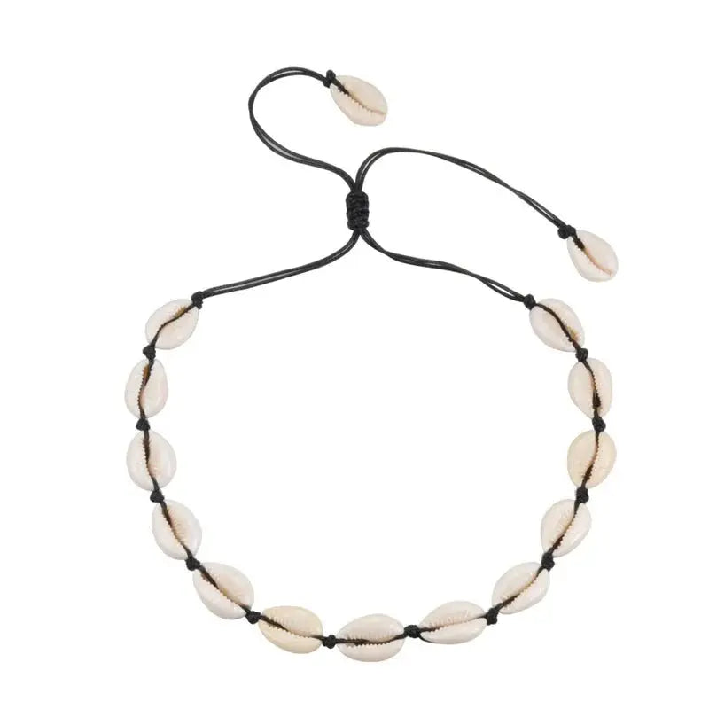 Shell Choker Bohemian Rope Agate Beaded Necklace - Blade & Thread