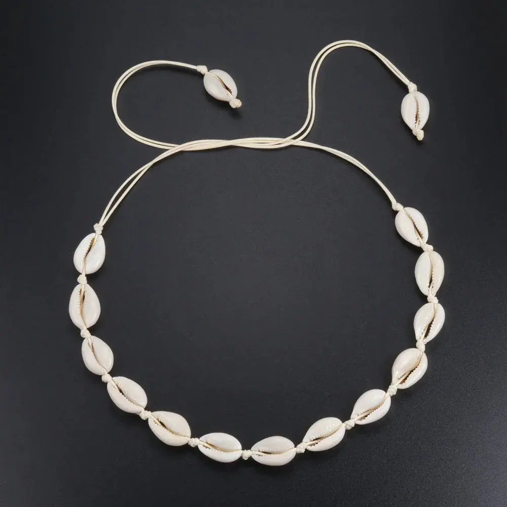 Shell Choker Bohemian Rope Agate Beaded Necklace - Blade & Thread