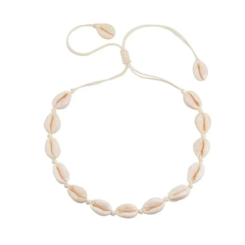 Shell Choker Bohemian Rope Agate Beaded Necklace - Blade & Thread