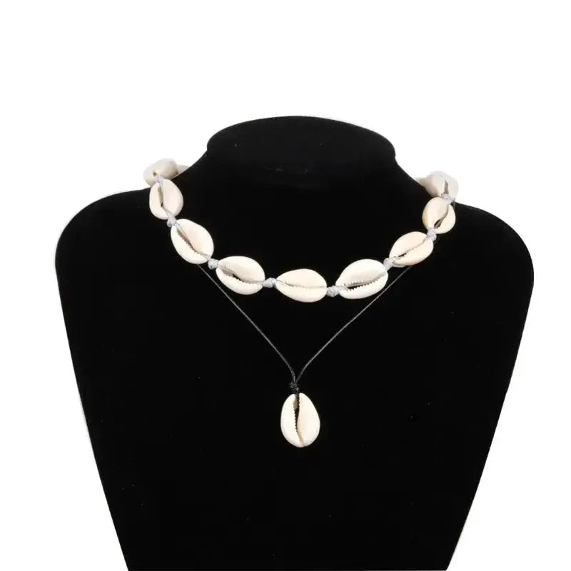 Shell Choker Bohemian Rope Agate Beaded Necklace - Blade & Thread