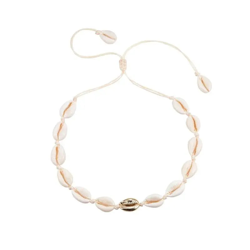 Shell Choker Bohemian Rope Agate Beaded Necklace - Blade & Thread