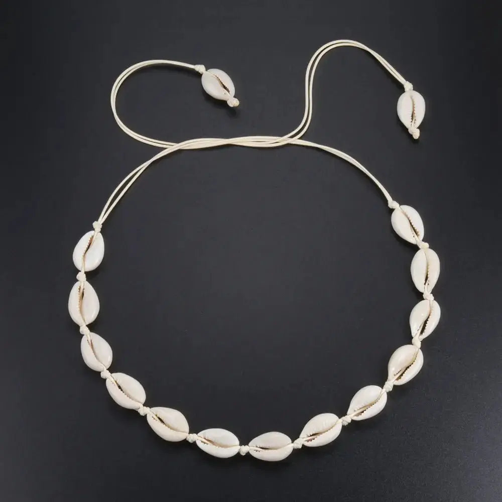 Shell Choker Bohemian Rope Agate Beaded Necklace - Blade & Thread