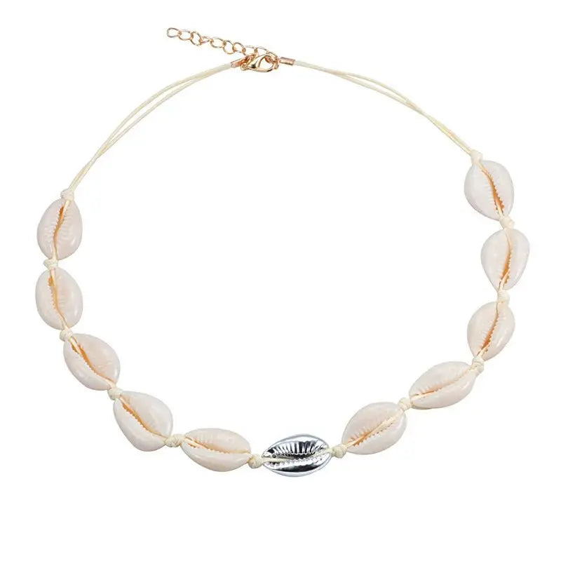 Shell Choker Bohemian Rope Agate Beaded Necklace - Blade & Thread