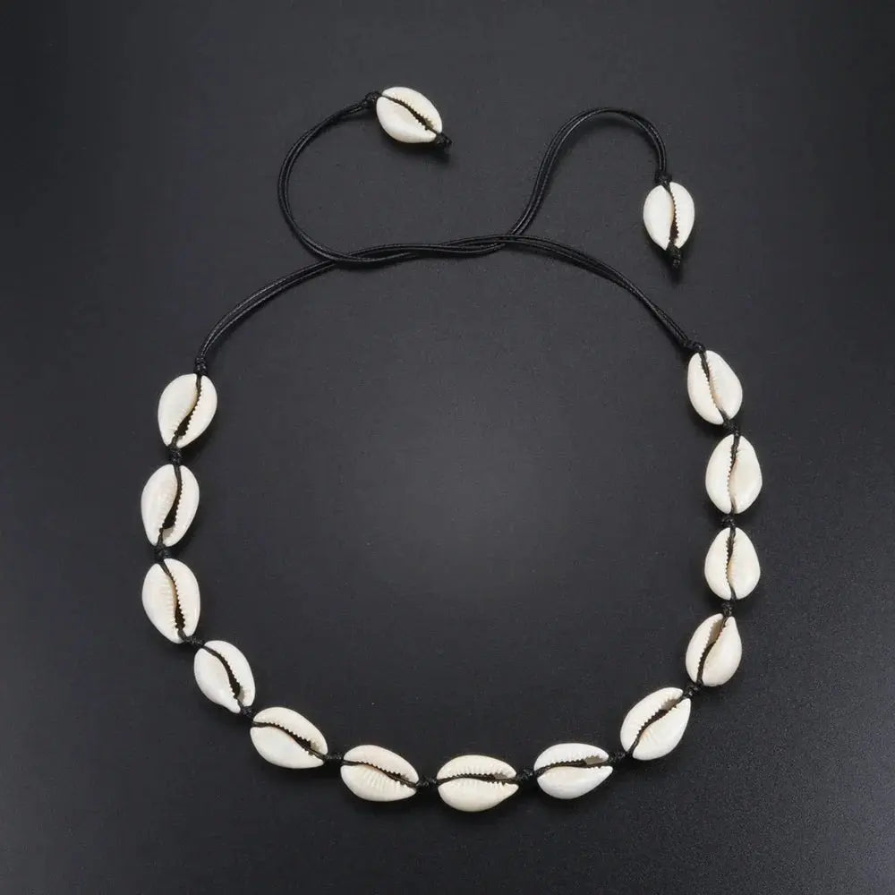 Shell Choker Bohemian Rope Agate Beaded Necklace - Blade & Thread