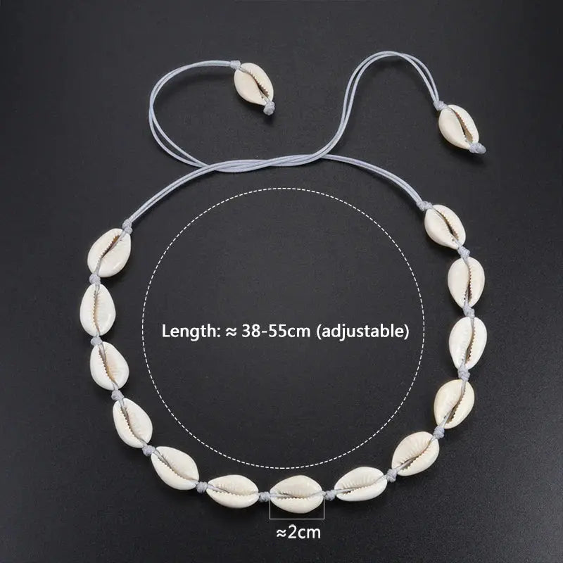 Shell Choker Bohemian Rope Agate Beaded Necklace - Blade & Thread