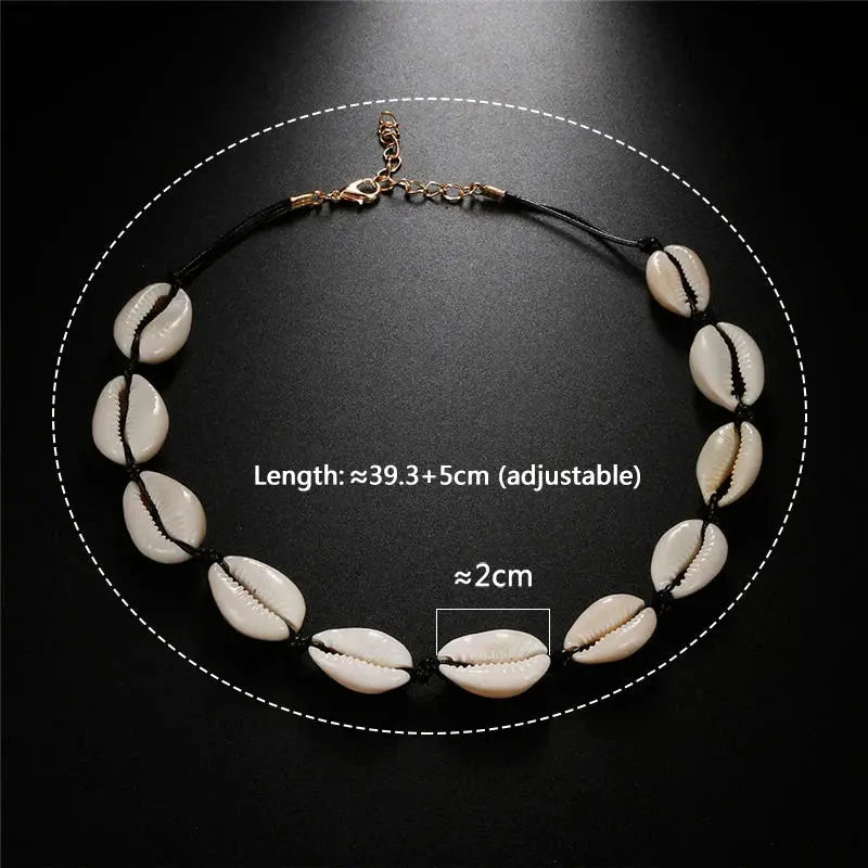 Shell Choker Bohemian Rope Agate Beaded Necklace - Blade & Thread