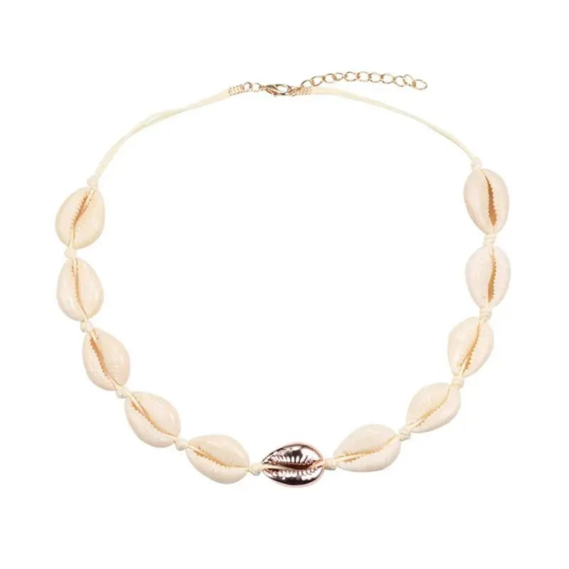 Shell Choker Bohemian Rope Agate Beaded Necklace - Blade & Thread