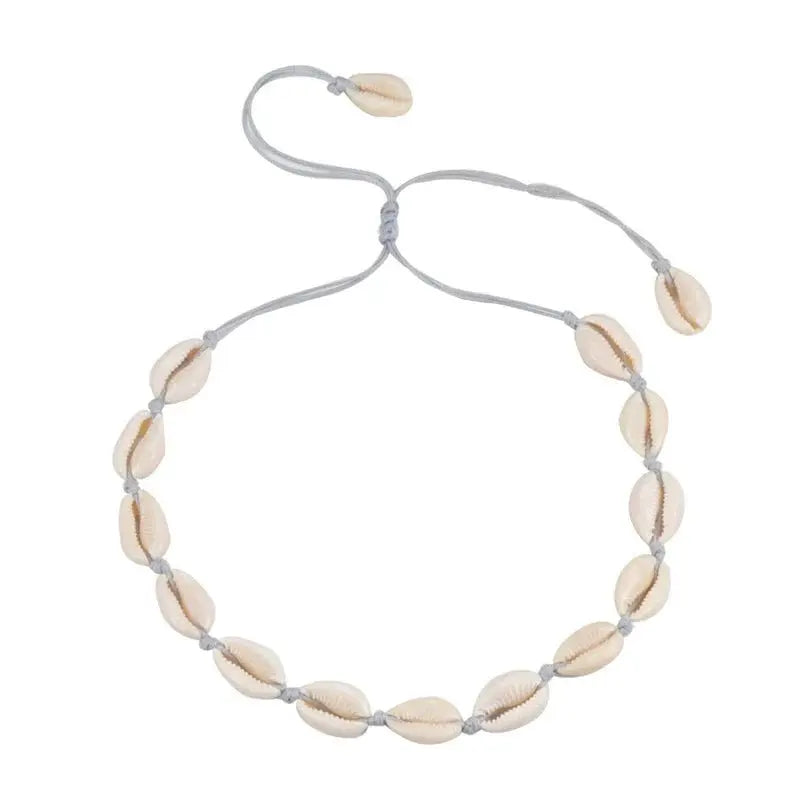 Shell Choker Bohemian Rope Agate Beaded Necklace - Blade & Thread